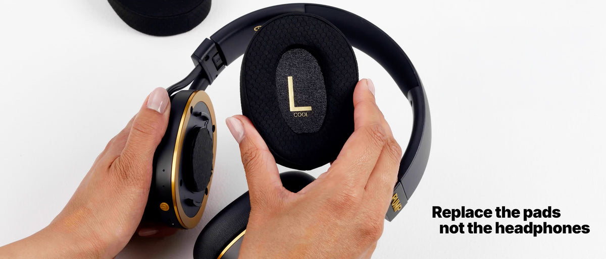 BlueAnt Pump X headphones with removable Cool ear gel pads