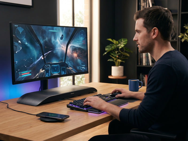 USB-C audio. Bluetooth. AUX.